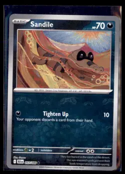 Pokemon Sandile 057/086 Black Bolt Masterball Holo - Image 1