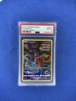 2023 Pokemon Sword & Shield Crown Zenith GG12 Galarian Full Art Deoxys PSA 8 NM - Image 1