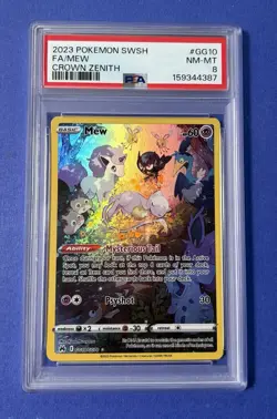 2023 Pokemon SWSH FA/Mew Crown Zenith #GG10 PSA 8 NM-MT - Image 1