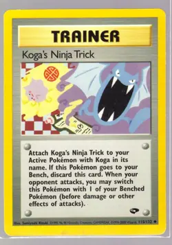 Koga's Ninja Trick - Gym Challenge (G2) 115/132 Wizards 2000 Pokemon - Image 1