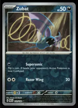 Zubat 110/182 Common Paradox Rift Pokemon Reverse Holo Near Mint - Image 1