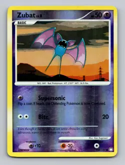 Zubat 108/123 Common Mysterious Treasures Pokemon Reverse Holo Lightly Played - Image 1