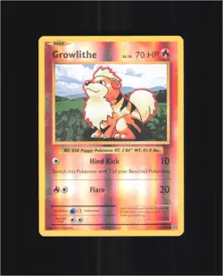 Growlithe 17/108 Common Evolutions Pokemon Moderately Played - Image 1