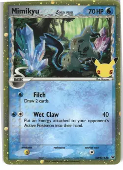 Mimikyu (Delta Species) SWSH136 Holo Promo Sword & Shield Promo Pokemon NM - Image 1