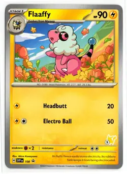 Pokemon Battle Academy 2024 Pikachu Deck #5 Black Star Promo SVP108 Flaaffy - Image 1