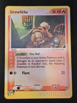 Pokemon TCG Growlithe 65 Sandstorm Mint Near Mint Reverse Holo - Image 1