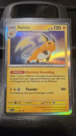 Pokemon Raichu 019/091 Sv: Paldean Fates Holo - Image 1