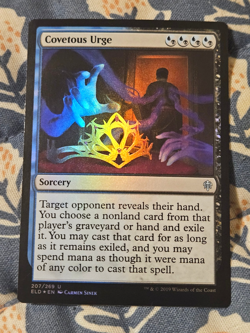 Covetous Urge FOIL NM #207 Throne of Eldraine MTG Magic - Image 1