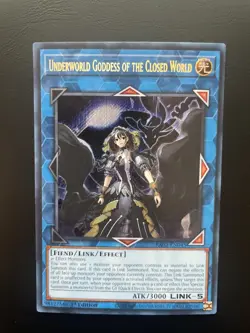 Yugioh Underworld Goddess Of The Closed World RA02-EN045 Secret Rare 1st Ed NM - Image 1