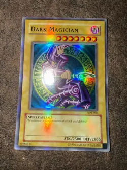 Yu-Gi-Oh MISPRINT Dark Magician SDY-006 Ultra Rare Holo Bleed Konami 2002 HP/dmg - Image 1