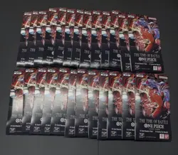 Bandai One Piece OP-16 The Time Of Battle Sleeved Booster Pack Lot Of 25 English - Image 1