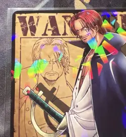 2011 AR Carddass WANTED POSTER ONE PIECE SHANKS LUFFY CREW VERY RARE BANDAI HOLO - Image 2