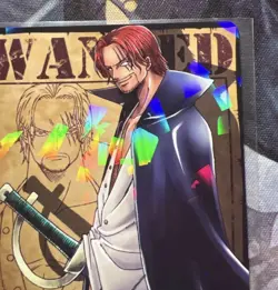 2011 AR Carddass WANTED POSTER ONE PIECE SHANKS LUFFY CREW VERY RARE BANDAI HOLO - Image 3