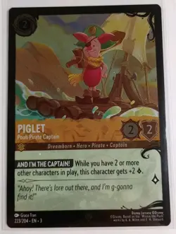 Disney Lorcana Illumineer's Quest: Deep Trouble Piglet Foil 223/204 NM - Image 1