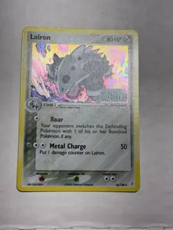 Pokemon Lairon 36/100 Crystal Guardians Reverse Holo Stamped Card NM - Image 2
