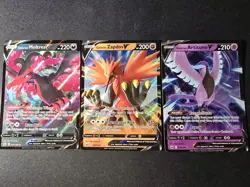 Galarian Moltres, Galarian Articuno, Galarian Zapdos - 3 Card Pokemon Set - Image 1