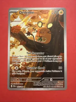Dedenne Full Art Holo Pokemon Card POR 093/088 HP 70 Thunder Shock Basic - Image 2