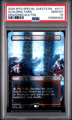 2025 MTG TARKIR: DRAGONSTORM SPECIAL GUESTS #0117 SCALDING TARN PSA 10 - Image 1