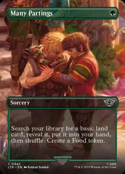1x (445) Many Partings - FOIL - BORDERLESS MTG The Lord of the Rings: Tales of M - Image 1