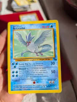 Articuno 17/62 Fossil Non Holo Rare WOTC Pokemon Card Excellent Condition - Image 3