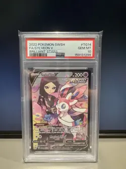 PSA 10 SYLVEON V TG14/TG30 | SWSH Brilliant Stars Trainer Gallery Pokemon Card - Image 1
