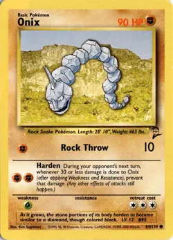 Onix 084/130 Base Set 2 Pokemon Card TCG - Image 1
