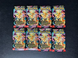 Pokemon TCG Mega Evolutions Ascended Heroes Factory Sealed 8 Booster Pack Lot - Image 1
