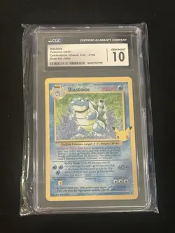 CGC 10 Blastoise Pokemon 2021 Celebrations Classic Coll 2/102 Base Set Holo Gem - Image 1