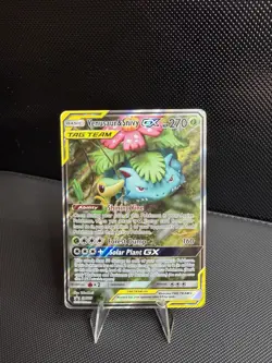 POKEMON VENUSAUR AND SNIVY GX SM BLACK STAR PROMO 229 HOLO NM/LP - Image 1