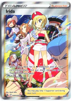 Irida GG63/GG70 Ultra Rare Crown Zenith Galarian Gallery Pokemon Near Mint - Image 1