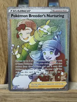 Pokemon Breeder's Nurturing (Secret) 195/189 Swsh03 Darkness Ablaze NEAR MINT NM - Image 1
