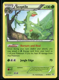 Sceptile 8/160 Rare Primal Clash Pokemon Damaged - Image 1