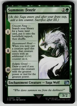 Summon: Fenrir 203 MTG regular FINAL FANTASY - Image 1