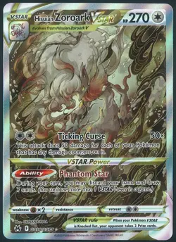 Hisuian Zoroark VSTAR GG56/GG70 Full Art Pokemon SWSH Crown Zenith Near Mint - Image 1