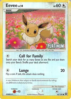 Eevee 062/100 Holo Promo Burger King Promos Pokemon HP Sugimori - Image 1
