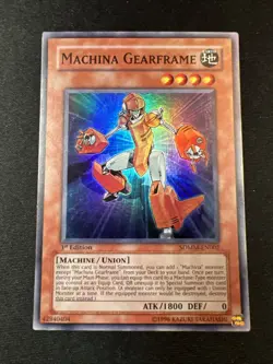 Yu-Gi-Oh! Machine Gearframe (LP) 1st Edition SDMM-EN002 Machina Mayhem Super - Image 1