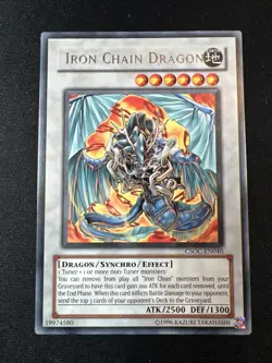 Yu-Gi-Oh! Iron Chain Dragon (VLP) CSOC-EN040 Crossroads Of Chaos Rare - Image 1