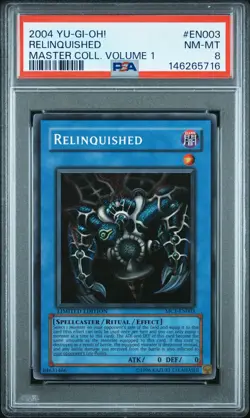 2004 YU-GI-OH! MASTER COLLECTION VOLUME 1 #EN003 RELINQUISHED PSA 8 - Image 1