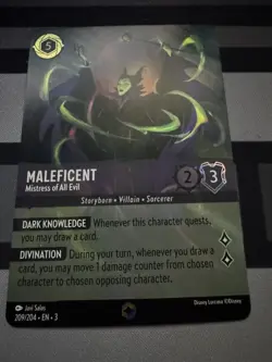Disney Lorcana enchanted Maleficent Mistress of All Evil 209/204 Into The ink - Image 1