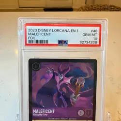 Disney Lorcana Maleficent Biding Her Time 48/204 *FOIL* Rare PSA 10 GEM MINT - Image 3
