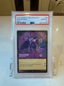 Disney Lorcana Maleficent Biding Her Time 48/204 *FOIL* Rare PSA 10 GEM MINT - Image 5