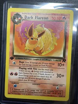 2000 Pokemon Team Rocket First Edition Dark Flareon #35/82 - Image 1