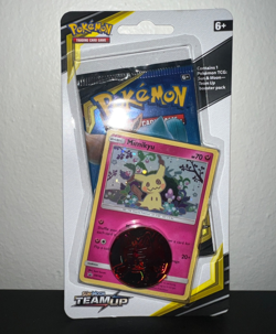 Pokemon Team Up Checklane Blister Pack Mimikyu SM163 - tail SWIRL see photos - Image 1