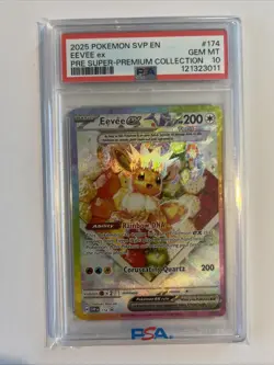 2025 Pokemon SPC Promo Eevee EX 174 PSA 10 Gem Mint Black Star Promo - Image 1