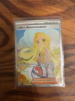 Pokemon Lillie's Determination SIR 184/132 Mega Evolution ENGLISH Pack Fresh - Image 1
