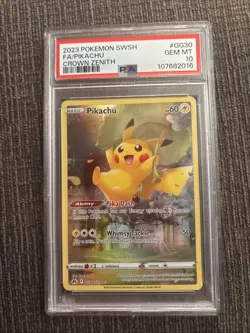 2023 POKEMON SWORD & SHIELD CROWN ZENITH GG30 - PIKACHU PSA 10 English - Image 1