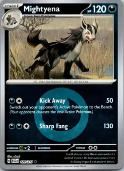 Mightyena (Energy Symbol Pattern) 129/217 Ascended Heroes Pokemon Rev Holo NM - Image 1
