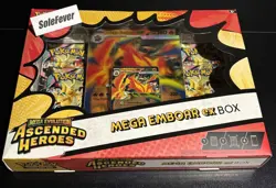 New Pokemon TCG Ascended Heroes EX Box 3 Pack Emboar Meganium Feraligatr - Image 2