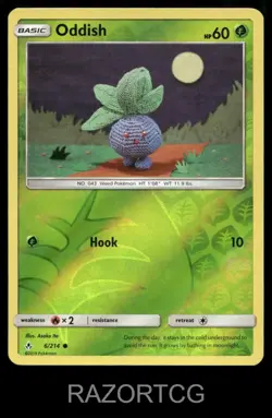 ODDISH 6/214 C UNBROKEN BONDS POKEMON REVERSE HOLO NM/M - Image 1