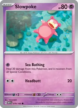 slowpoke 55/62 pokemon fossil common - Image 1